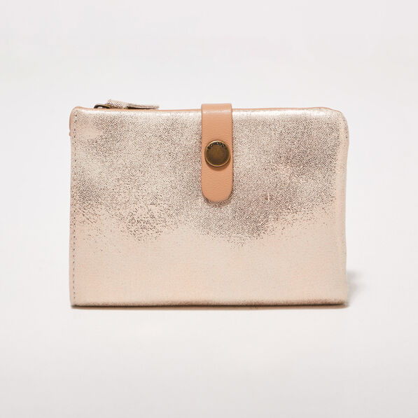 Portefeuille beige femme