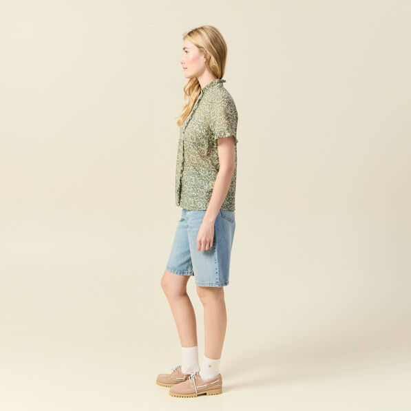 chemise manches courtes vert kaki femme Chemise manches courtes vert kaki femme
