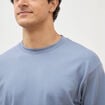 T-shirt manches courtes bleu gris homme