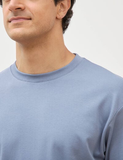 T-shirt manches courtes bleu gris homme