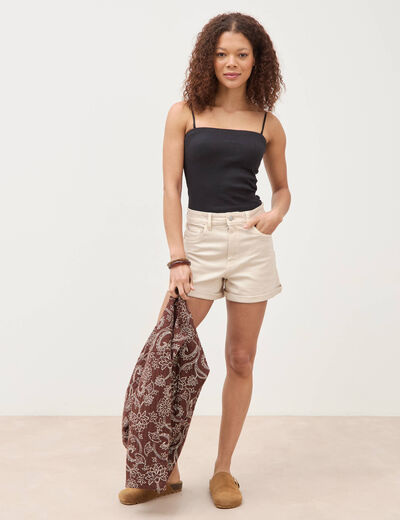D&eacute;bardeur 2 en 1 avec brassi&egrave;re int&eacute;gr&eacute;e noir femme