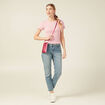 T-shirt manches courtes rose poudrée femme