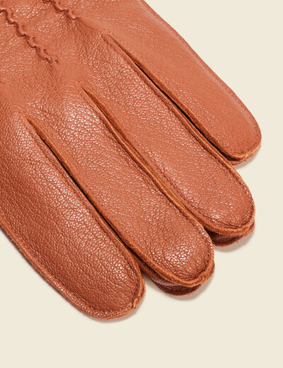 Gants en cuir marron homme