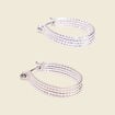 Boucles d'oreilles cr&eacute;oles couleur argent femme