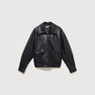 Blouson oversize manches longues noir femme
