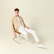 Chemise manches longues beige homme