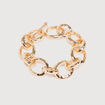 Bracelet avec cha&icirc;ne couleur or femme