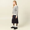 Pull manches longues gris clair femme
