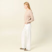 Pull manches longues sequins rose clair femme