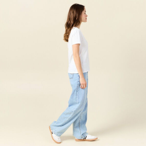 T-shirt manches courtes blanc femme