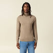 Pull manches longues taupe homme