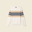 Pull fin col rond manches longues ecru homme