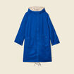 Parka droite à capuche doublée bleu electrique femme