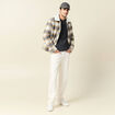 Blouson zippé col aviateur gris foncé homme