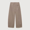 Pantalon barrel bas resserr&eacute; &agrave; carreaux ficelle femme