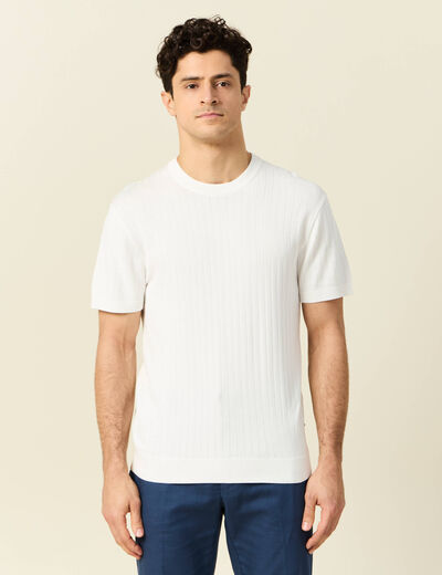 T-shirt manches courtes blanc homme
