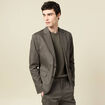 Blazer manches longues col classique vert fonc&eacute; homme