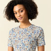 T-shirt manches courtes bleu clair femme