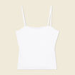 Bustier cropped à bretelles blanc femme