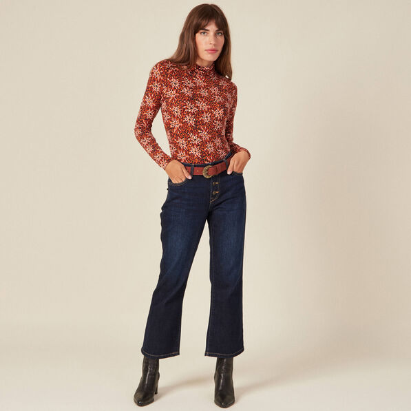 T-shirt manches longues camel femme