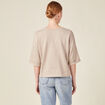 T-shirt à manches courtes creme femme