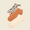 Lot 3 paires chaussettes marron cognac femme