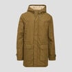 Parka droite à capuche camel homme