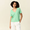 T-shirt manches courtes vert clair femme