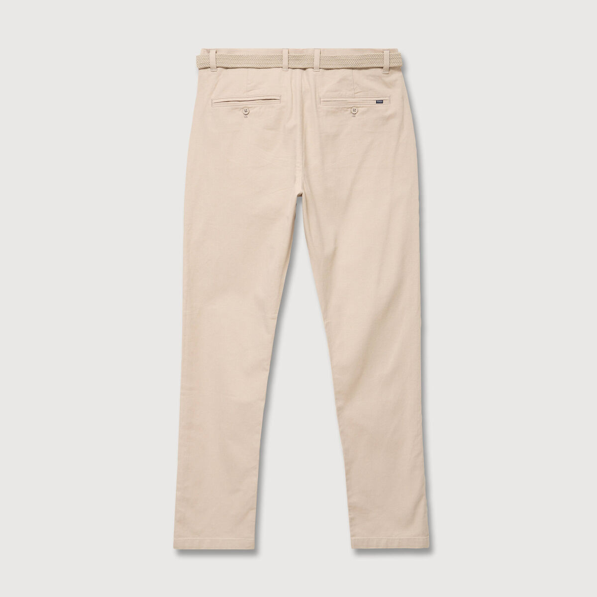 Pantalon chino avec ceinture sable homme