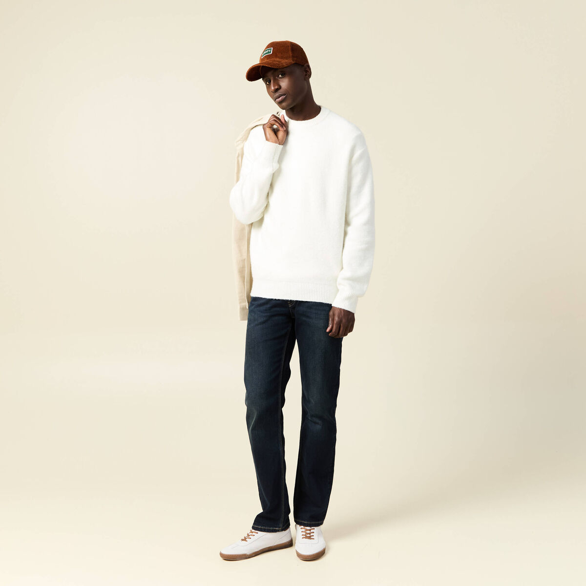 Jeans regular éco-responsable denim brut homme
