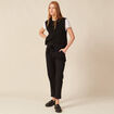 Pantalon paperbag noir femme
