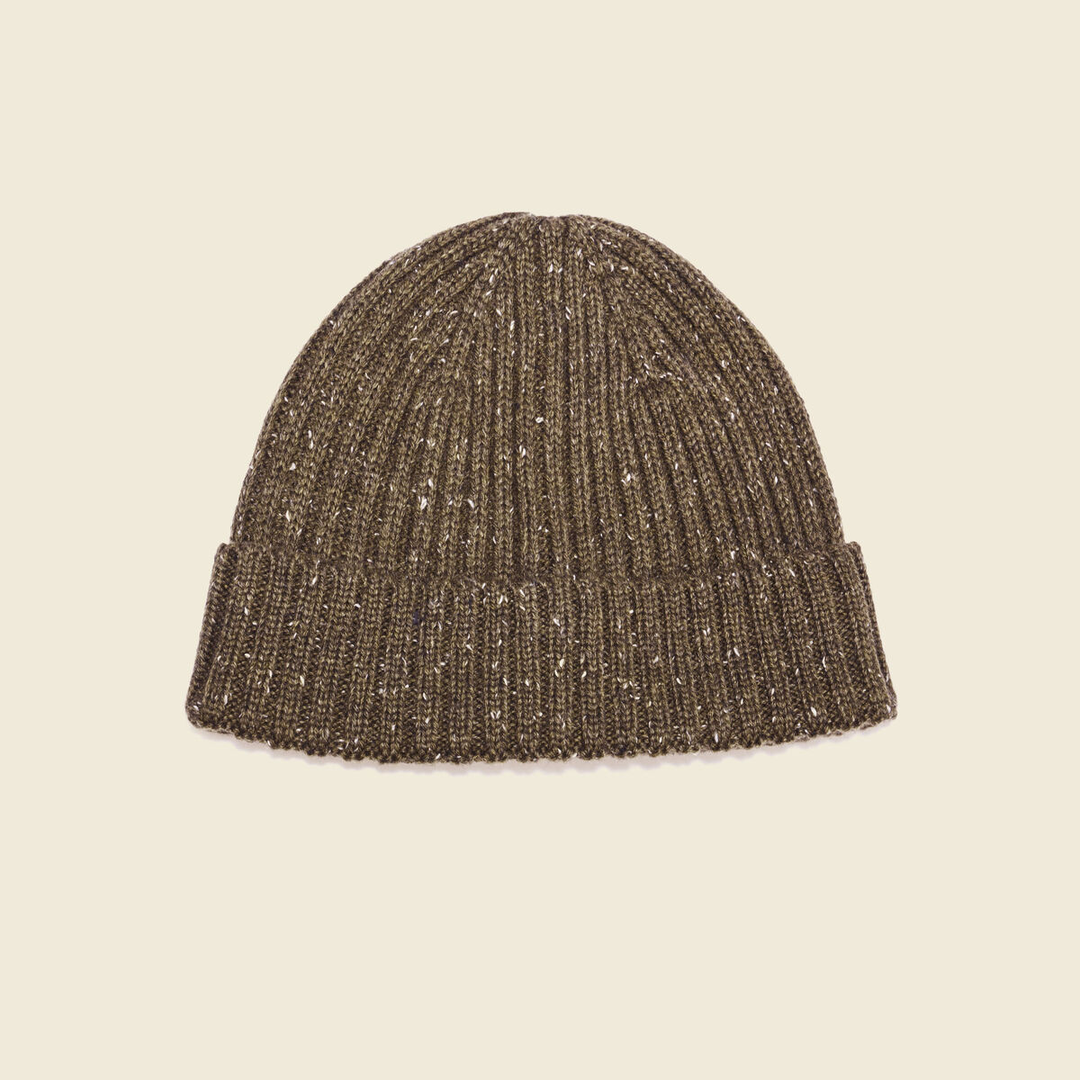Bonnet tricoté vert kaki homme