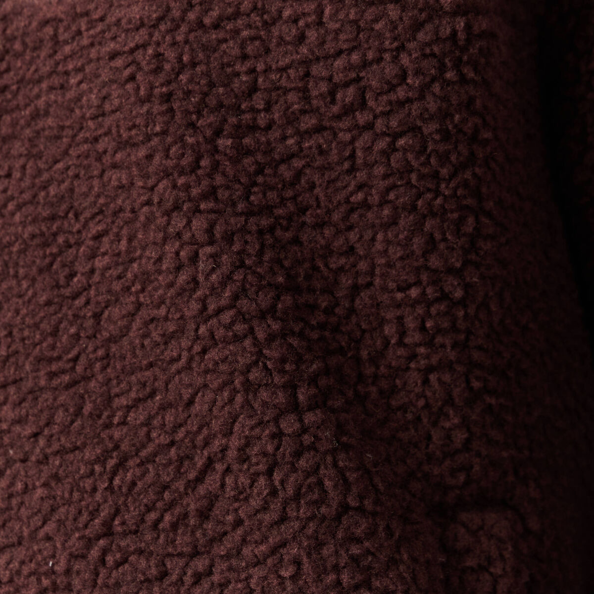 Sweat effet polaire col montant bordeaux homme