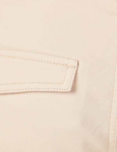 Pantalon cargo taille à cordon beige homme