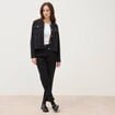 Jeans mom 7/8&egrave;me denim noir femme