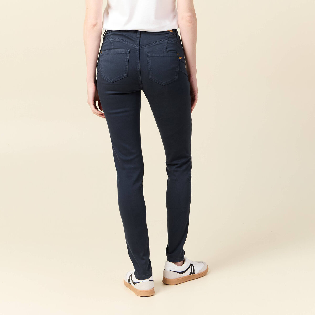 Pantalon Audrey - skinny push up bleu marine femme