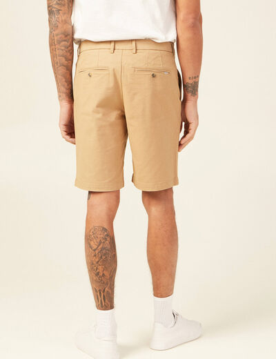Bermuda droit éco-responsable beige homme