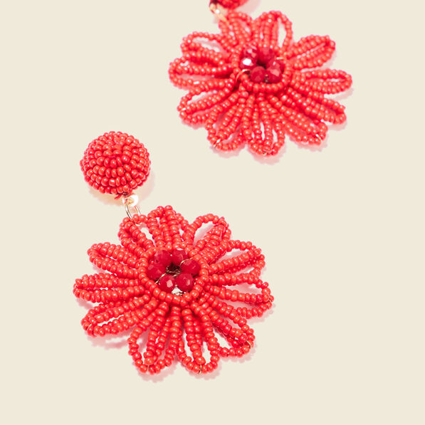 boucles doreilles pendantes rouge femme Boucles d'oreilles pendantes rouge femme