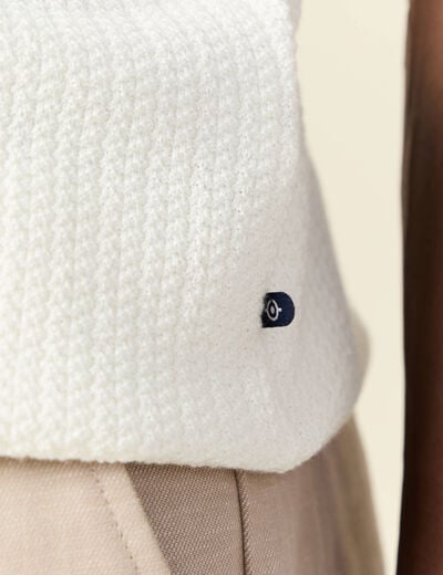 Polo manches courtes ecru homme