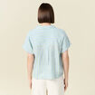 Chemise manches courtes bleu femme