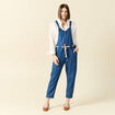 Salopette en denim denim stone femme