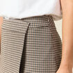 Jupe-short fluide avec doublure noir femme