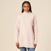 Pull long oversize orange foncé femme