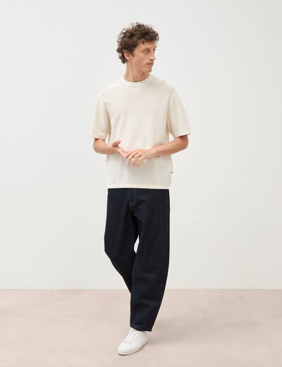 T-shirt en coton ecru homme
