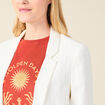 Veste blazer éco-responsable ecru femme