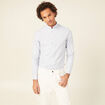 Chemise col mao bleu clair homme