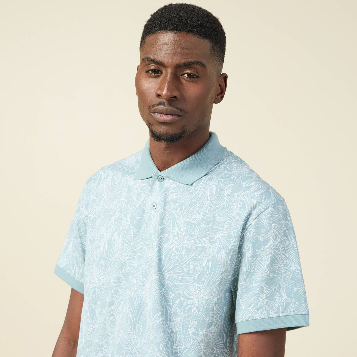 Polo éco-responsable vert homme