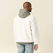 Blouson à capuche ecru homme