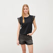 T-shirt manches courtes noir femme
