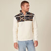 Sweat col camionneur zippé ecru homme